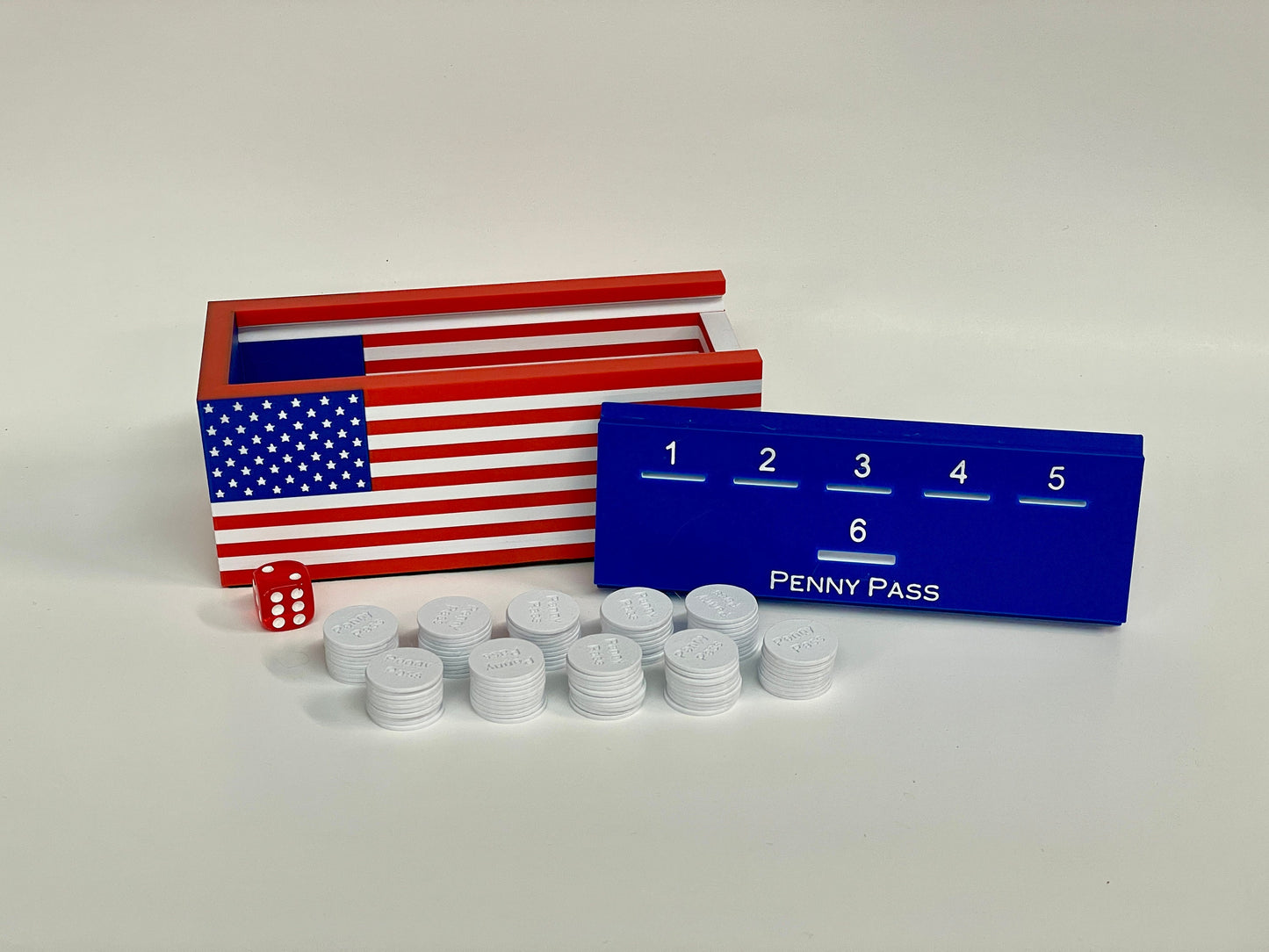 Penny Pass Game - Tabletop Dice & Penny Game, Family Fun and Bar Game